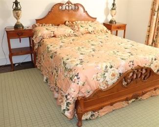 ROMWEBER FURNITURE, BATESVILLE, INDIANA HOLLYWOOD REGENCY VINTAGE BEDROOM SET 