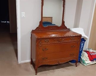 Antique Mirrored Dresser $50