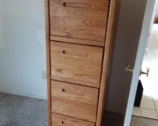 Wood 4 drawer filing cabinet