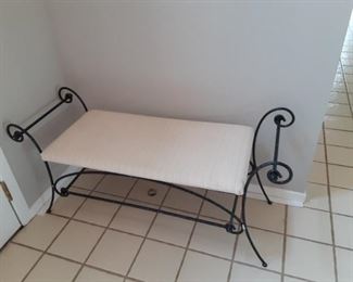 Wrought iron bench $48