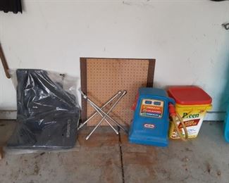 Little Tikes gasoline pump $20 Preen Weed lawn garden