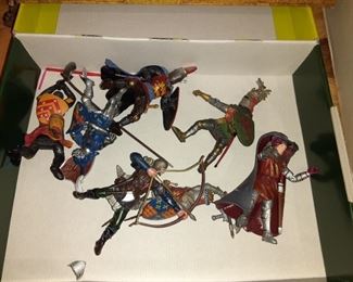 Plastic soldier figurines knights in shining armor