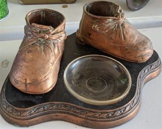 Vintage Bronzed Baby Shoes