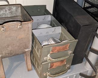 Assorted Vintage Metal Drawers & Containers