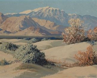 127
Carl Sammons
1883-1968, Oakland, CA
Snow Capped Mountains Outside Of Palm Springs
Oil on canvasboard
Signed lower right: Carl Sammons
12" H x 16" W
Estimate: $1,000 - $1,500127
Carl Sammons
1883-1968, Oakland, CA
Snow Capped Mountains Outside Of Palm Springs
Oil on canvasboard
Signed lower right: Carl Sammons
12" H x 16" W
Estimate: $1,000 - $1,500