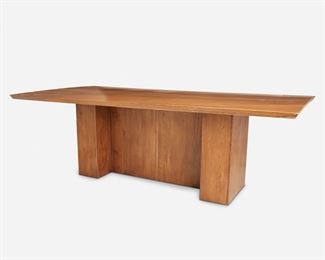 220
David Naylor
20th/21st Century, American
Large Dining Room Table
Cherry veneer
Appears unsigned
30.5" H x 94.5" W x 47" W D
Estimate: $2,000 - $3,000