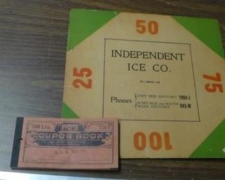 INDEPENDENT ICE CO. WINDOW SIGN AND BOOKLETS