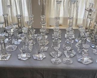 Crystal/Glass Candlesticks Singles & Pairs