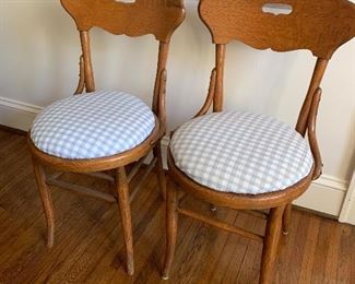 Vintage Wood Ice Cream Parlor Chairs