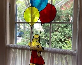 Winnie the Pooh Stained Glass Sun Catcher
