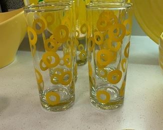 Set of 6 Vintage Lemonade Glasses