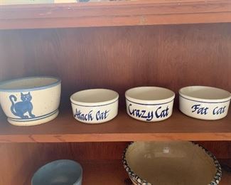 Handmade Cat Bowls