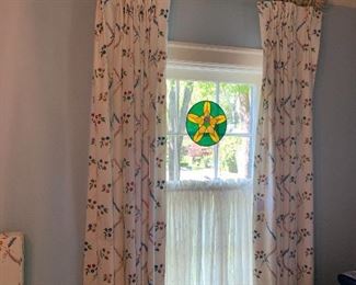 Custom Floral Window Panels....Two Windows Available
