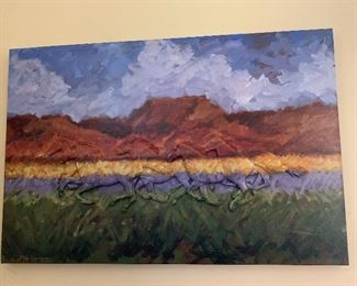 Original Art "Free As the Wind" by Ron Anderson Mixed Media 33 x48