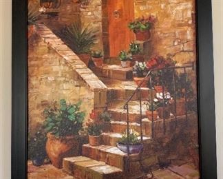 Original Art Giclee David W Jackson "Tuscan Porch"