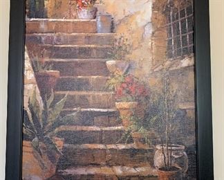 Original Art Giclee David W Jackson "Tuscan Stairs"