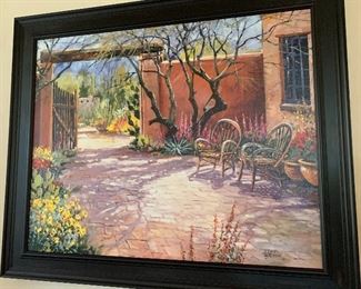 Original Art Giclee David W Jackson "Desert Patio"