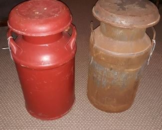 Vintage milk cans