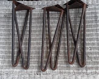 Six Hairpin  legs, approximately  13" tall