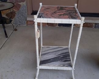 Plant stand,  side table with marble stone 