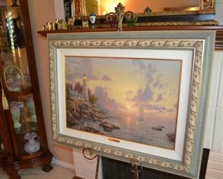 PRESALE AUCTION ITEM: This item is available as part of an online auction presale. Auction ends April 18 @ 5pm. If this item does not sell during auction it will be available during traditional estate sale April 16-18, 2021. For pre sale auction info visit: For pre sale auction info visit: https://bit.ly/2OLdIu9
Thomas Kinkade "The Sea Of Tranquility"