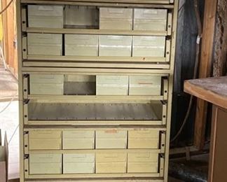 Metal Shelving Unit w/Pull Out Drawers,