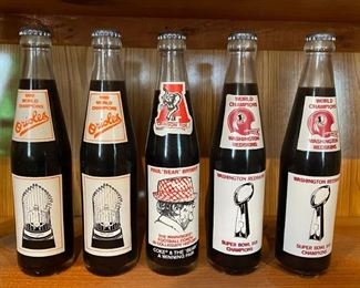 Vintage Full Coca Cola Bottles (Super Bowl XVII - Paul “Bear” Byrant - 1983 Orioles),