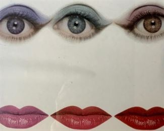 Surrealist Offset Lithograph of Eyes Artwork
