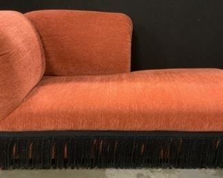 Chenille Chaise Lounge w Twisted Rope Tassels
