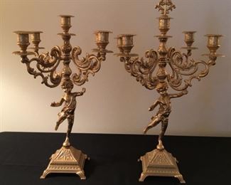 16” Pair of candelabras 