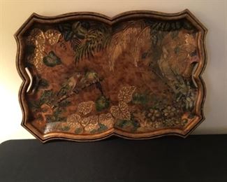Beautiful hand-painted serving tray