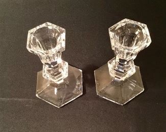 5” Crystal candlestick holders