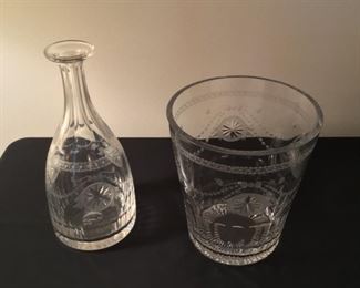 Willam Yeoward Crystal ice bucket and wine decanter