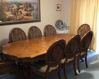 Canaletta Dinner Room table W78xD48”xH30” with 10 chairs