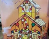 Tiffany style stained glass house - $100