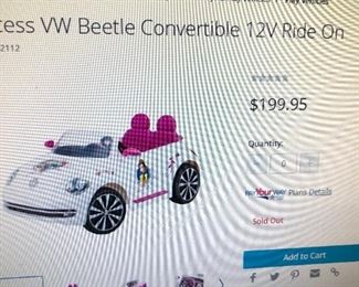 Disney Princess VW Beetle