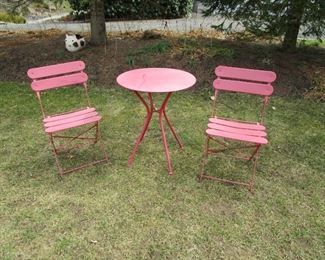 Red Bistro set