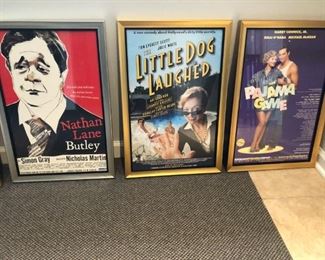 Broadway posters w/ professional frames