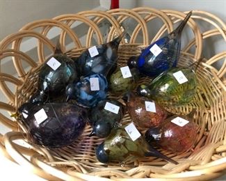 hand blown birds