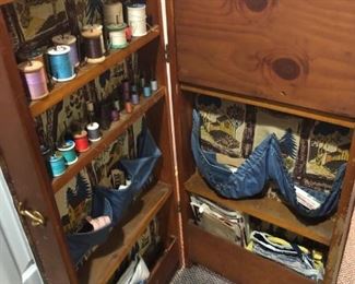 Antique sewing cabinet