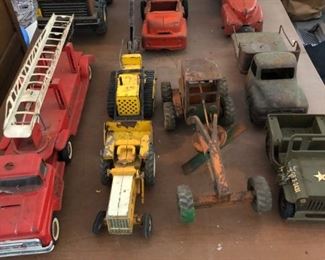 Vintage Tonka and Buddy L Trucks