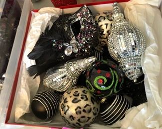 Black and silver Christmas Ornaments