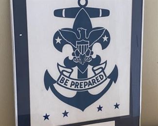 Framed Nautical Award Poster of Anchor