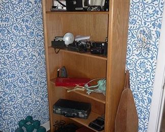 Old Cameras, Weights & Shelf