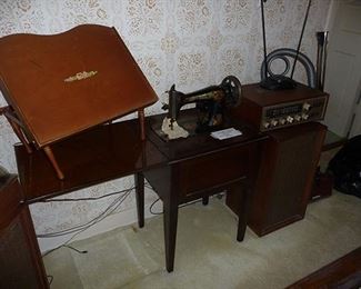 Singer Sewing Machine & Stereo