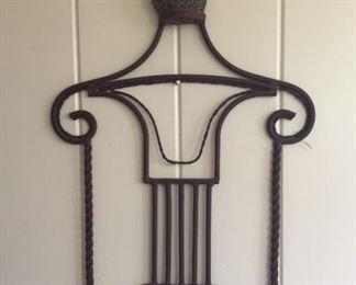 Metal wall hanging.