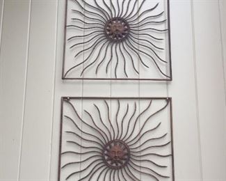 Metal wall hangins.