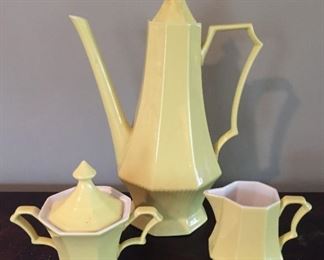 Three-piece Coffee Set by Independence Ironstone Interpace, Japan.