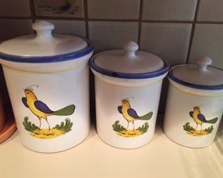 Three-piece canister set.