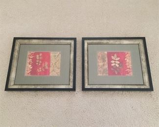 Matching framed Asian style prints.